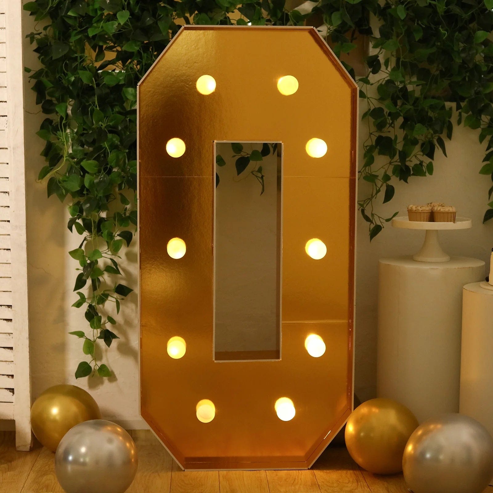 Gold 4ft Lighted Pre-Cut Foam Board LED Marquee Letter