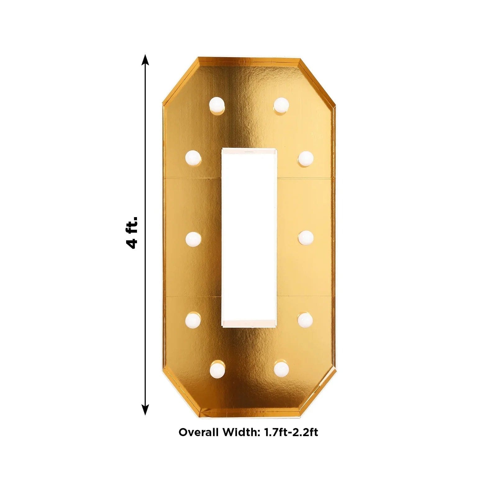 Gold 4ft Lighted Pre-Cut Foam Board LED Marquee Letter