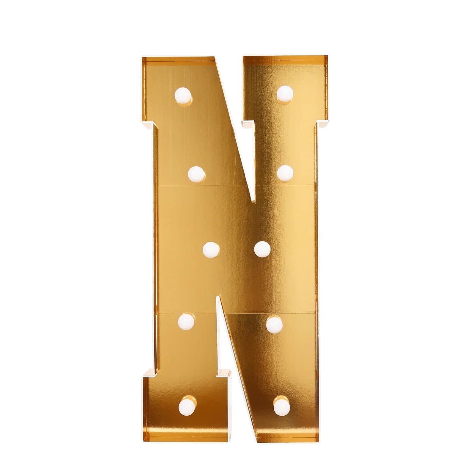 Gold 4ft Lighted Pre-Cut Foam Board LED Marquee Letter