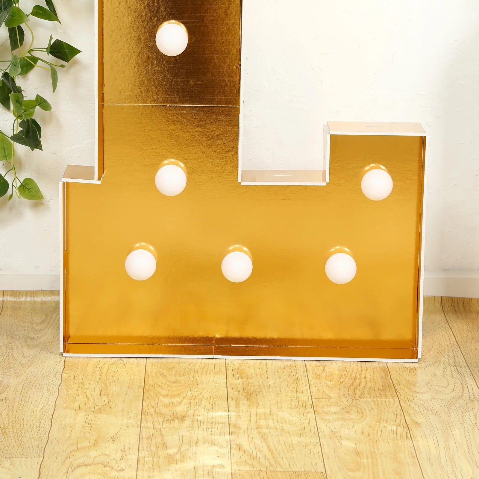 Gold 4ft Lighted Pre-Cut Foam Board LED Marquee Letter