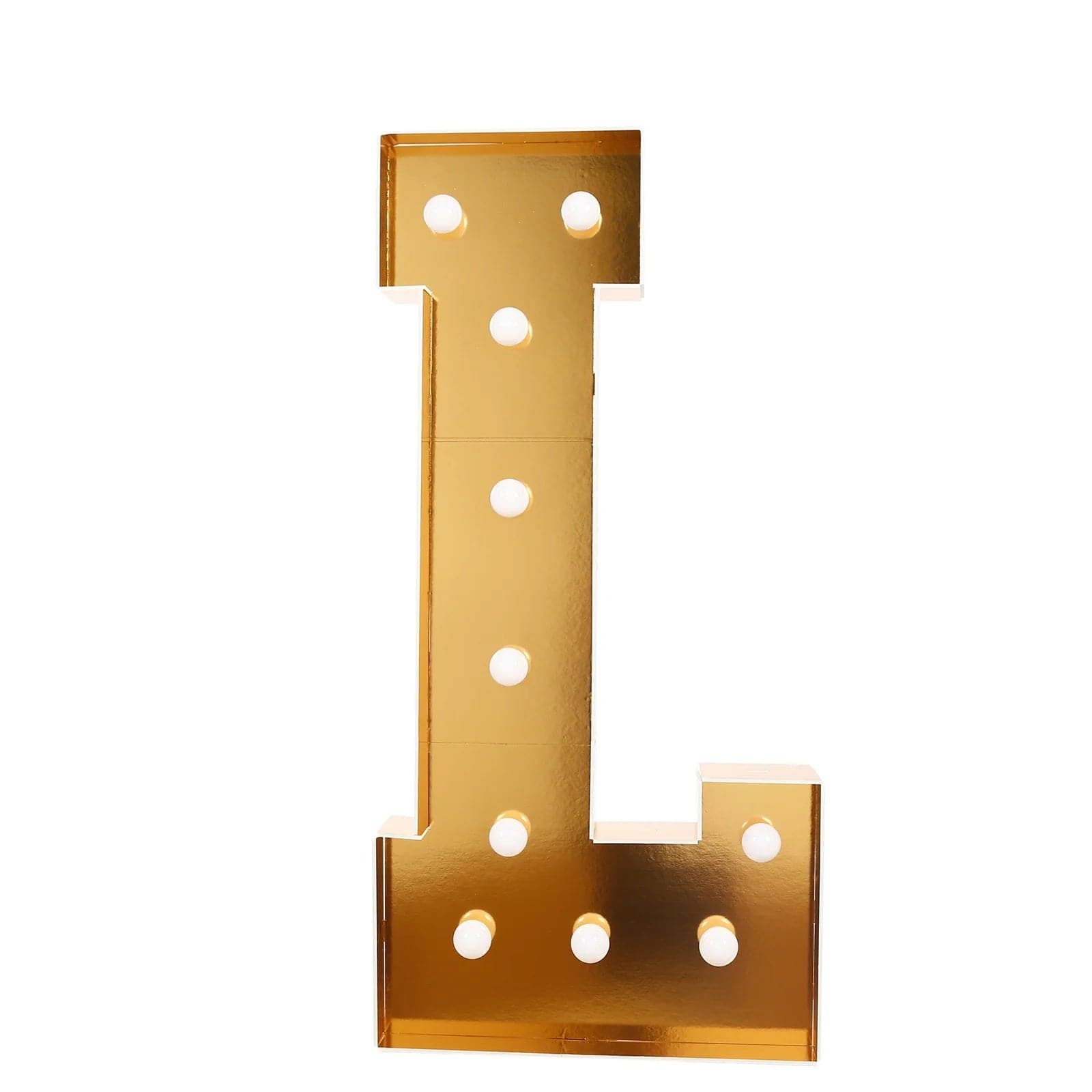 Gold 4ft Lighted Pre-Cut Foam Board LED Marquee Letter