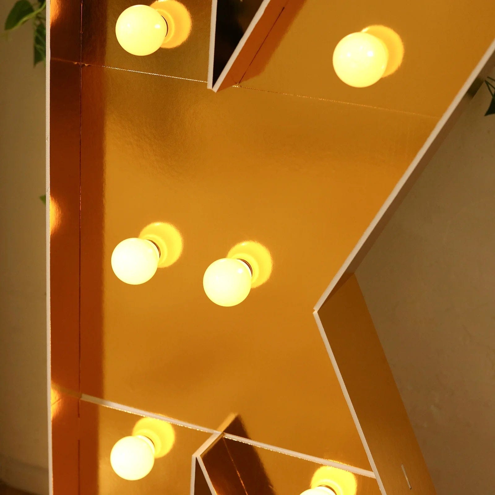 Gold 4ft Lighted Pre-Cut Foam Board LED Marquee Letter