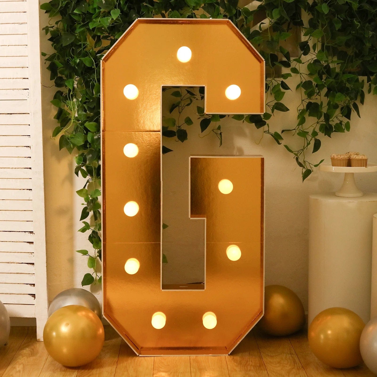 Gold 4ft Lighted Pre-Cut Foam Board LED Marquee Letter