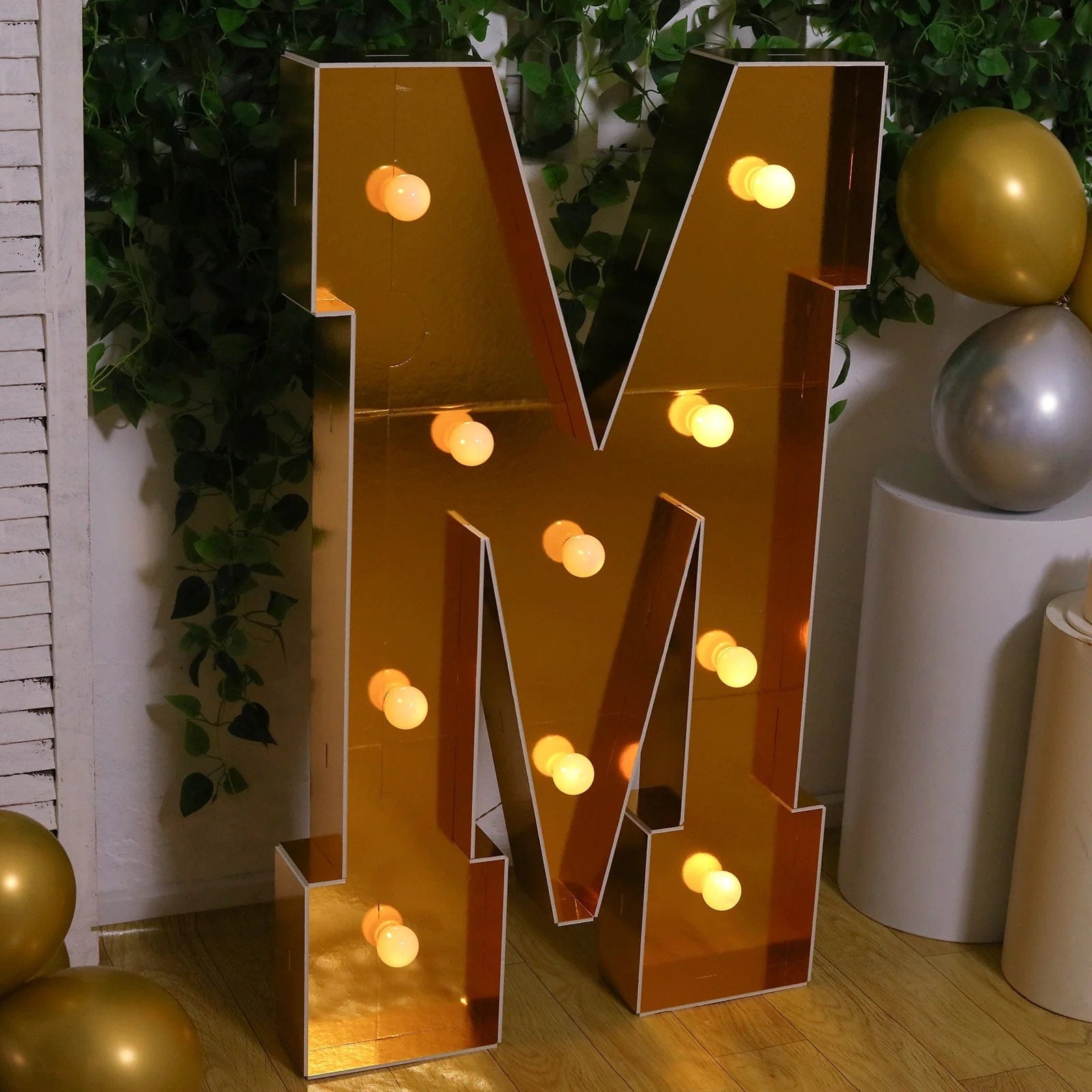 Gold 4ft Lighted Pre-Cut Foam Board LED Marquee Letter