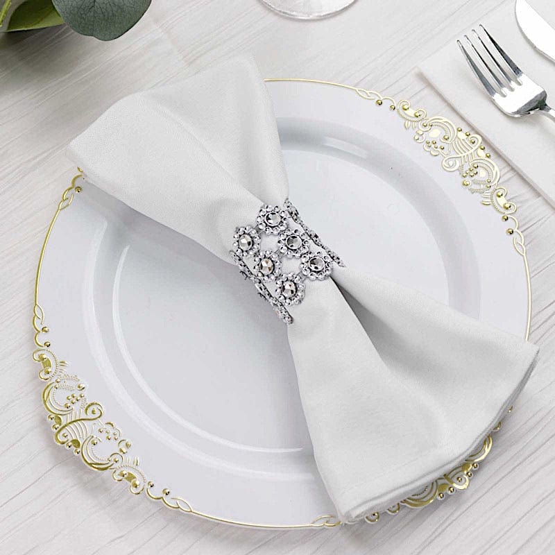 10 Diamond Rhinestones Sunflower Napkin Rings