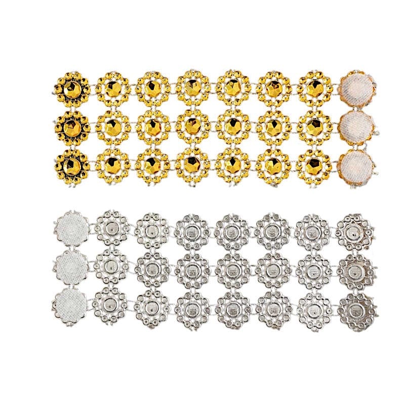 10 Diamond Rhinestones Sunflower Napkin Rings