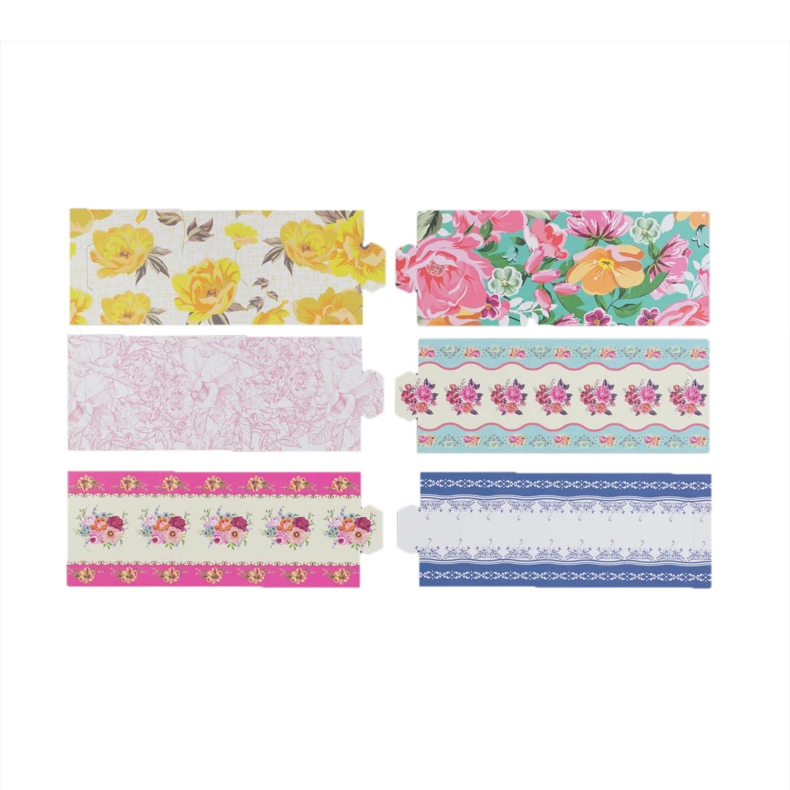 48 Assorted Vintage Floral Disposable Paper Napkin Rings