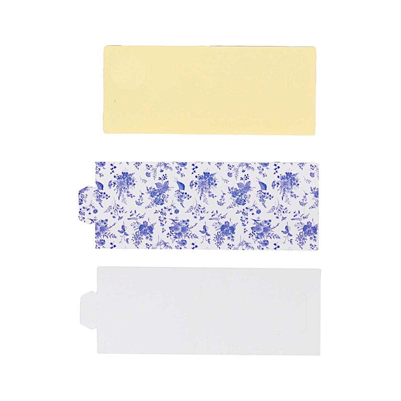 50 Floral Print Disposable Paper Napkin Rings