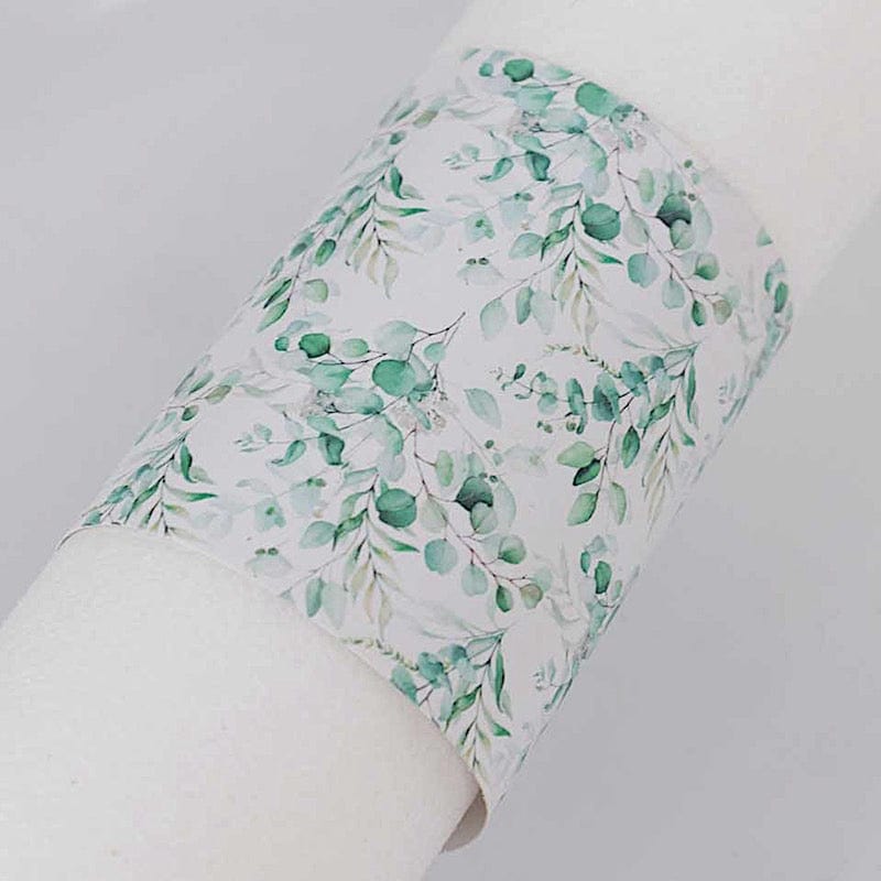 50 Floral Print Disposable Paper Napkin Rings