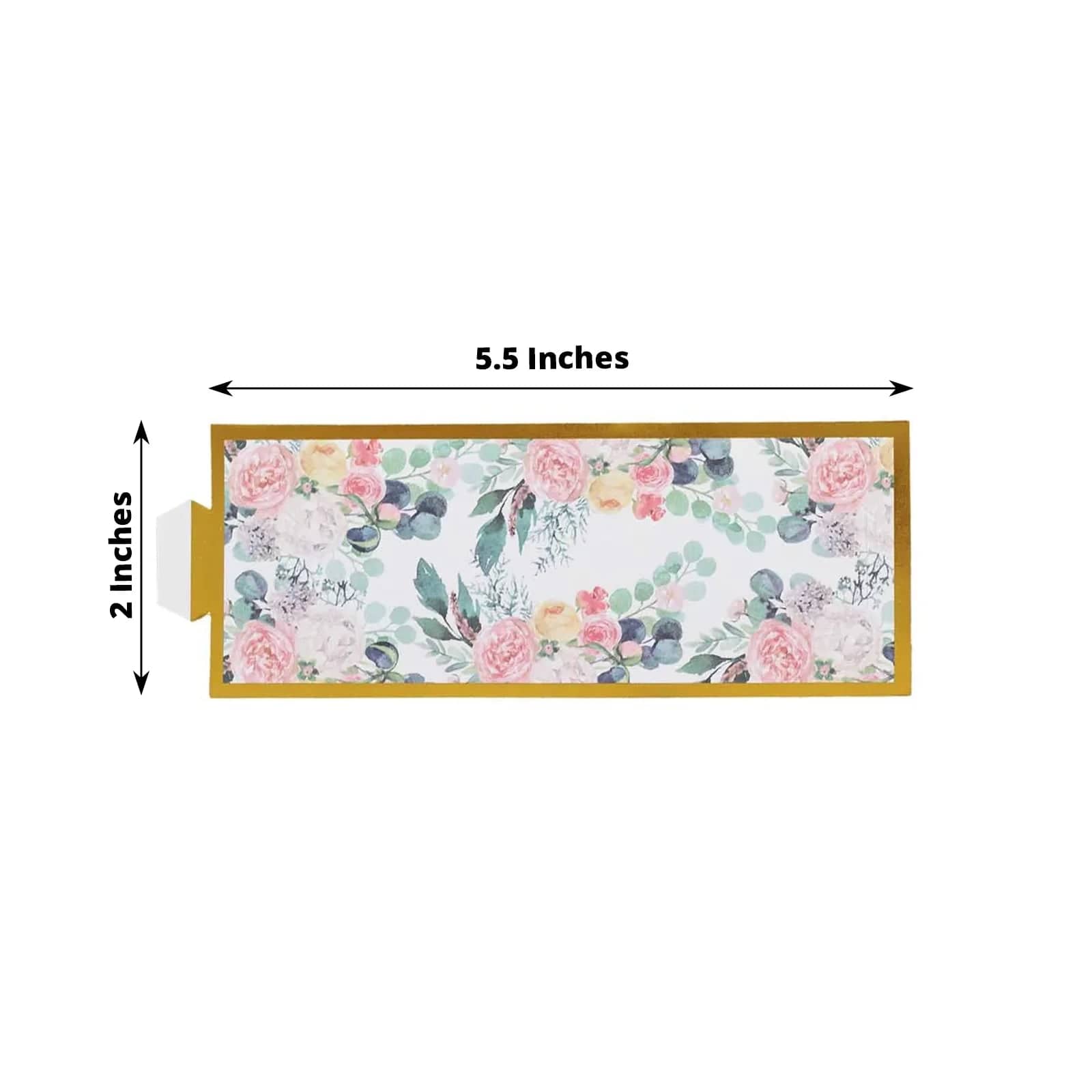 50 Floral Print Disposable Paper Napkin Rings