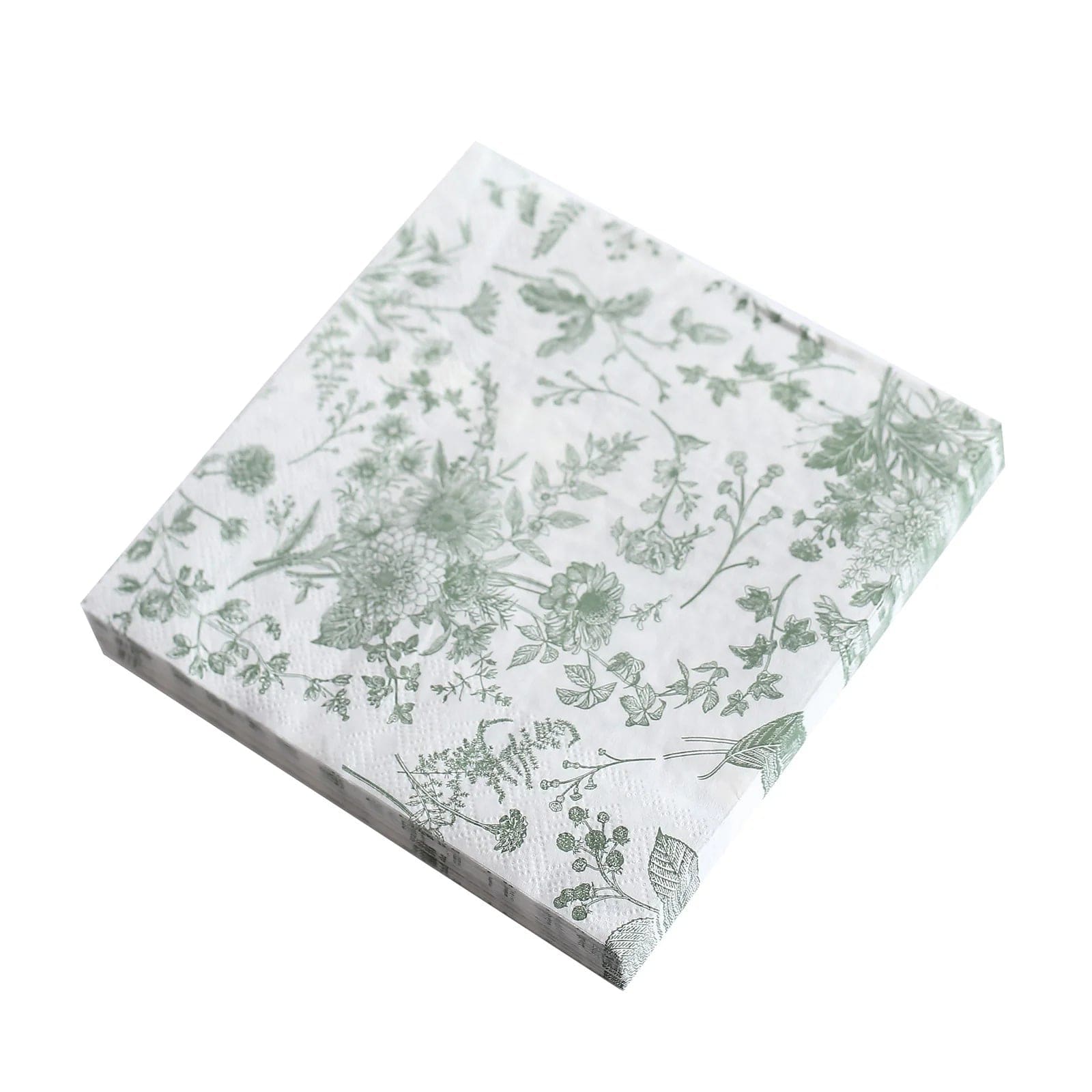 20 Paper 13x13 in Dinner Napkins with Floral Design