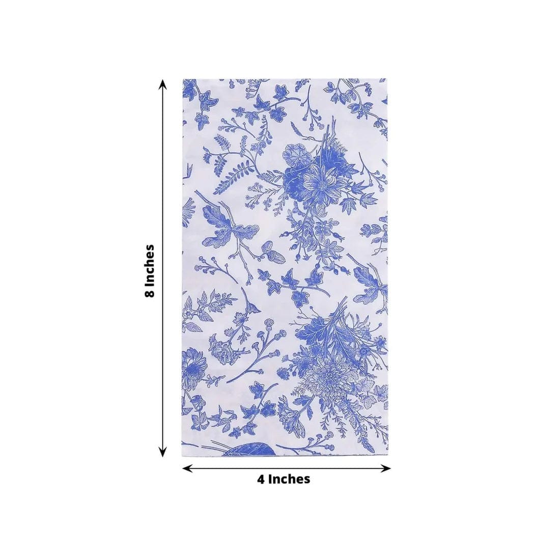 20 White 2 Ply Disposable Dinner Paper Napkins with French Toile Design
