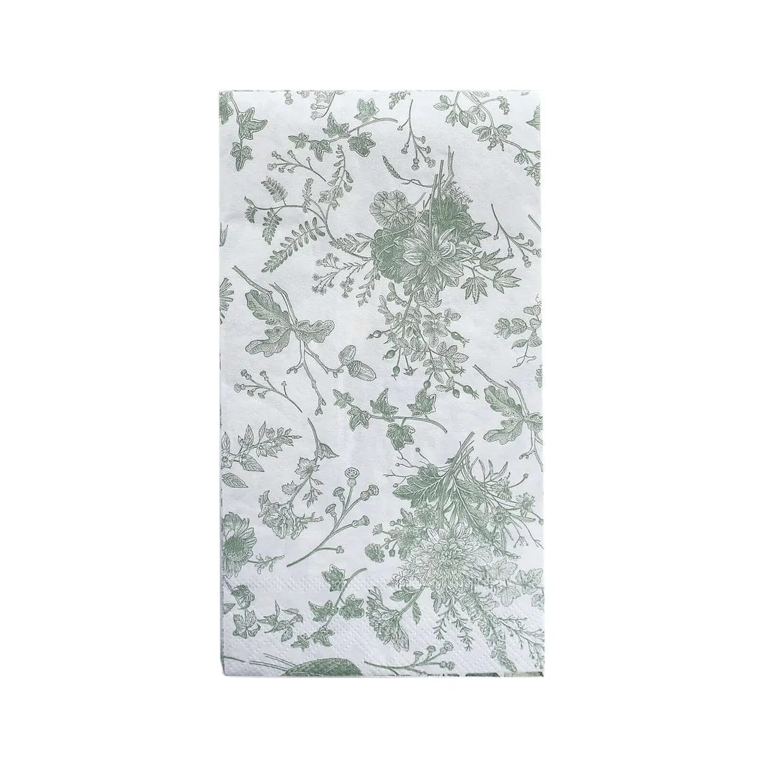 20 White 2 Ply Disposable Dinner Paper Napkins with French Toile Design