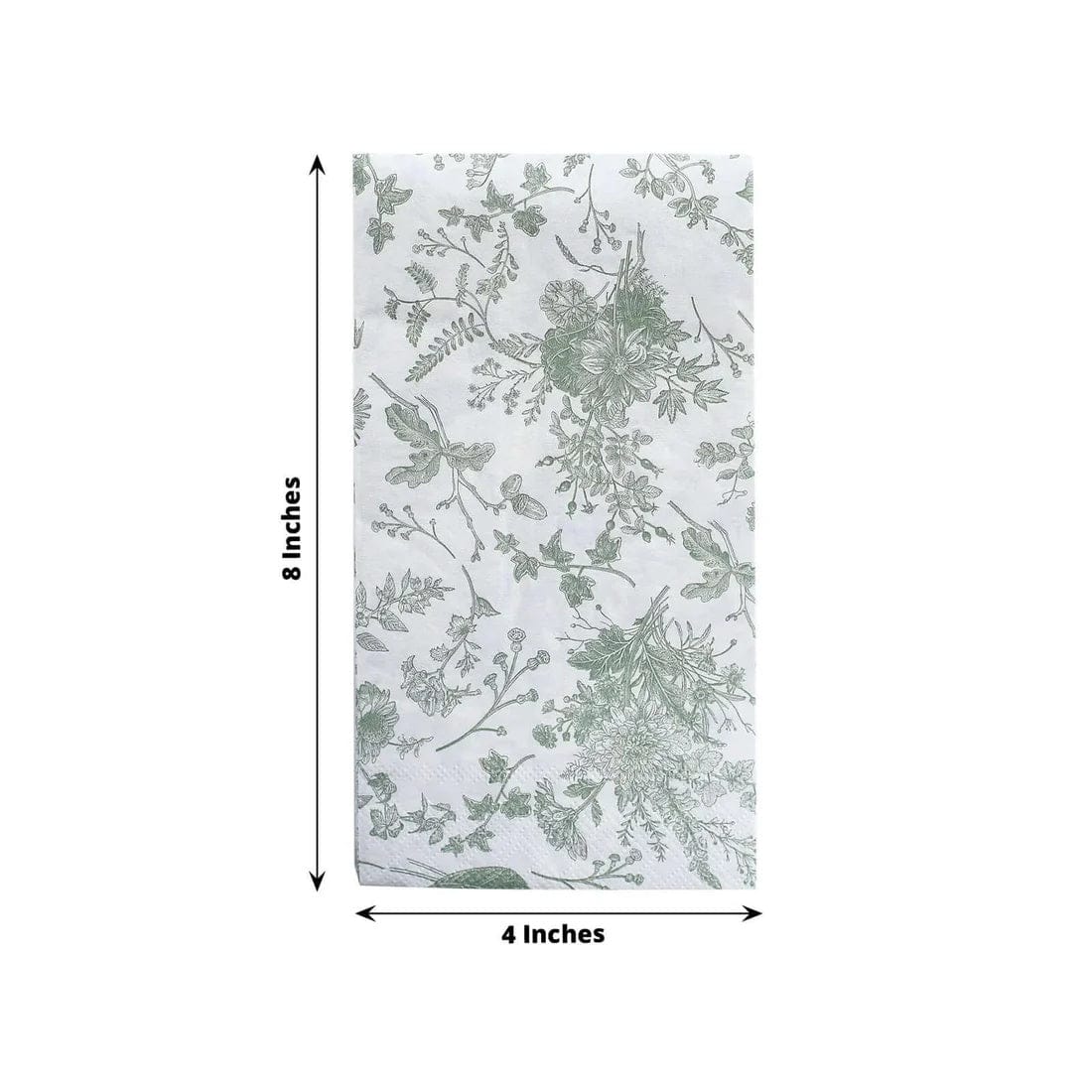 20 White 2 Ply Disposable Dinner Paper Napkins with French Toile Design