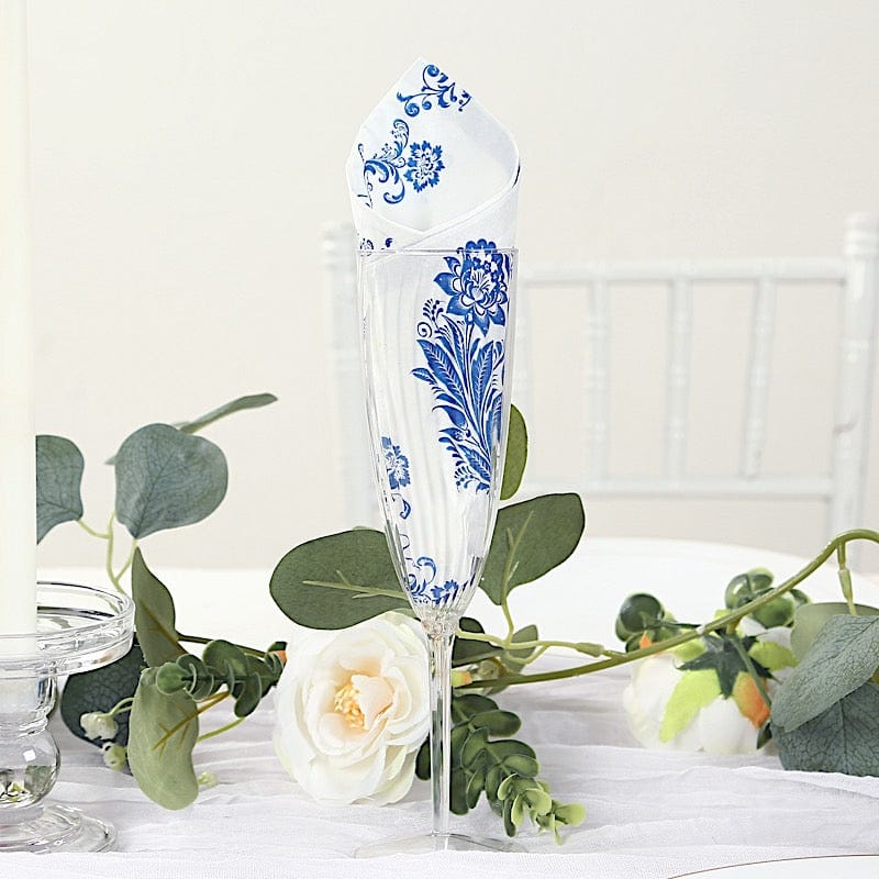 50 pack 13x13 in Paper Cocktail Napkins in French Toile Floral Pattern