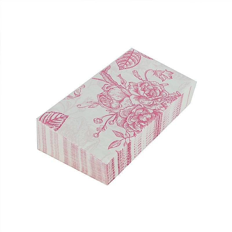 50 Paper Dinner Napkins in French Toile Floral Pattern