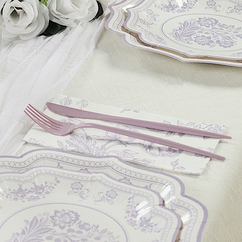 50 Paper Dinner Napkins in French Toile Floral Pattern