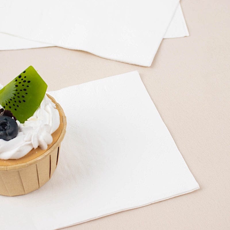 50 Plain Soft 2 Ply Dinner Table Cocktail Paper Napkins