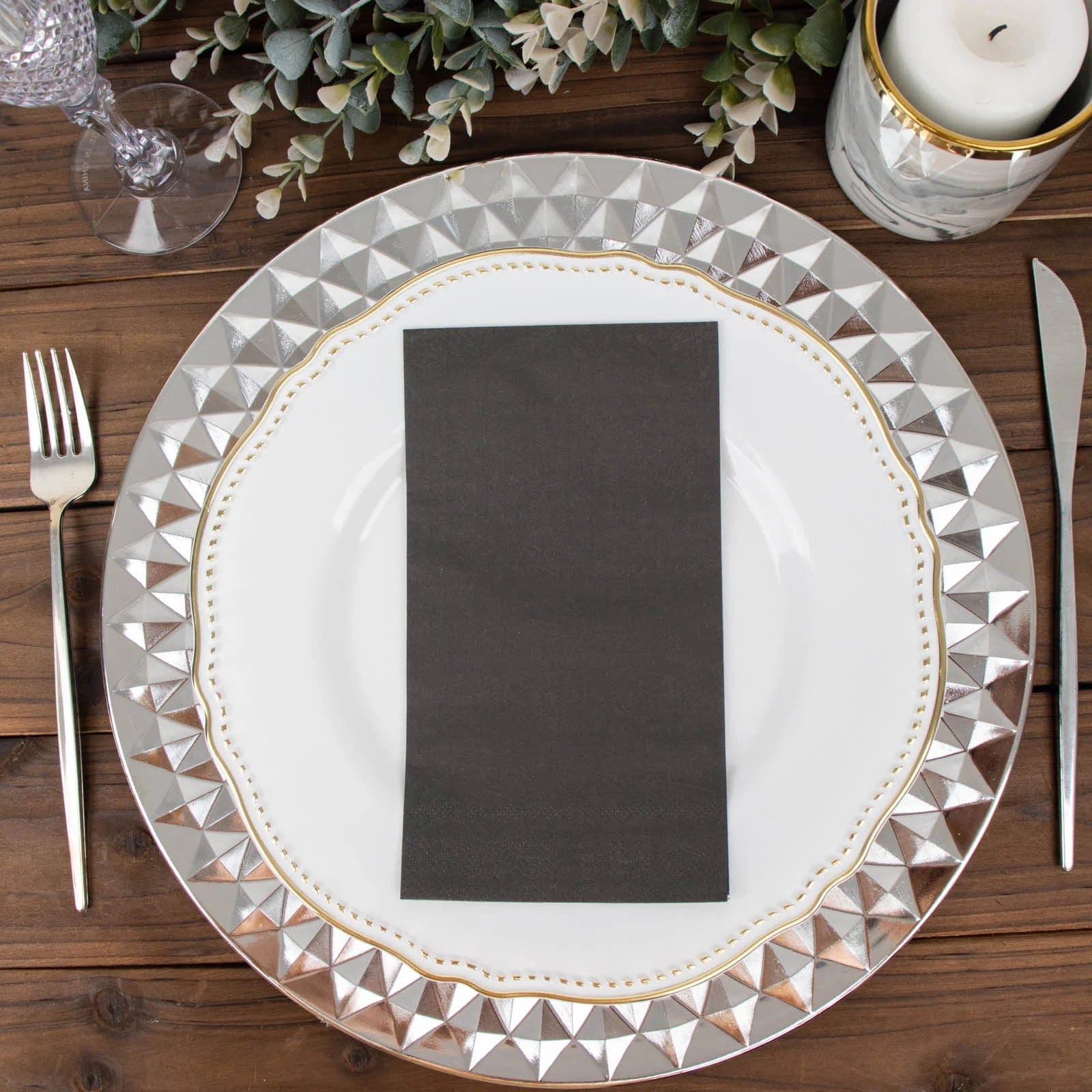 50 Plain Soft 2 Ply Dinner Table Cocktail Paper Napkins