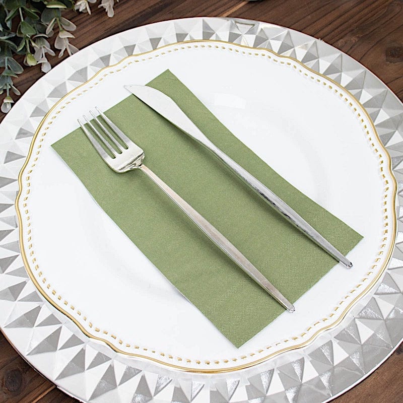 50 Plain Soft 2 Ply Dinner Table Cocktail Paper Napkins