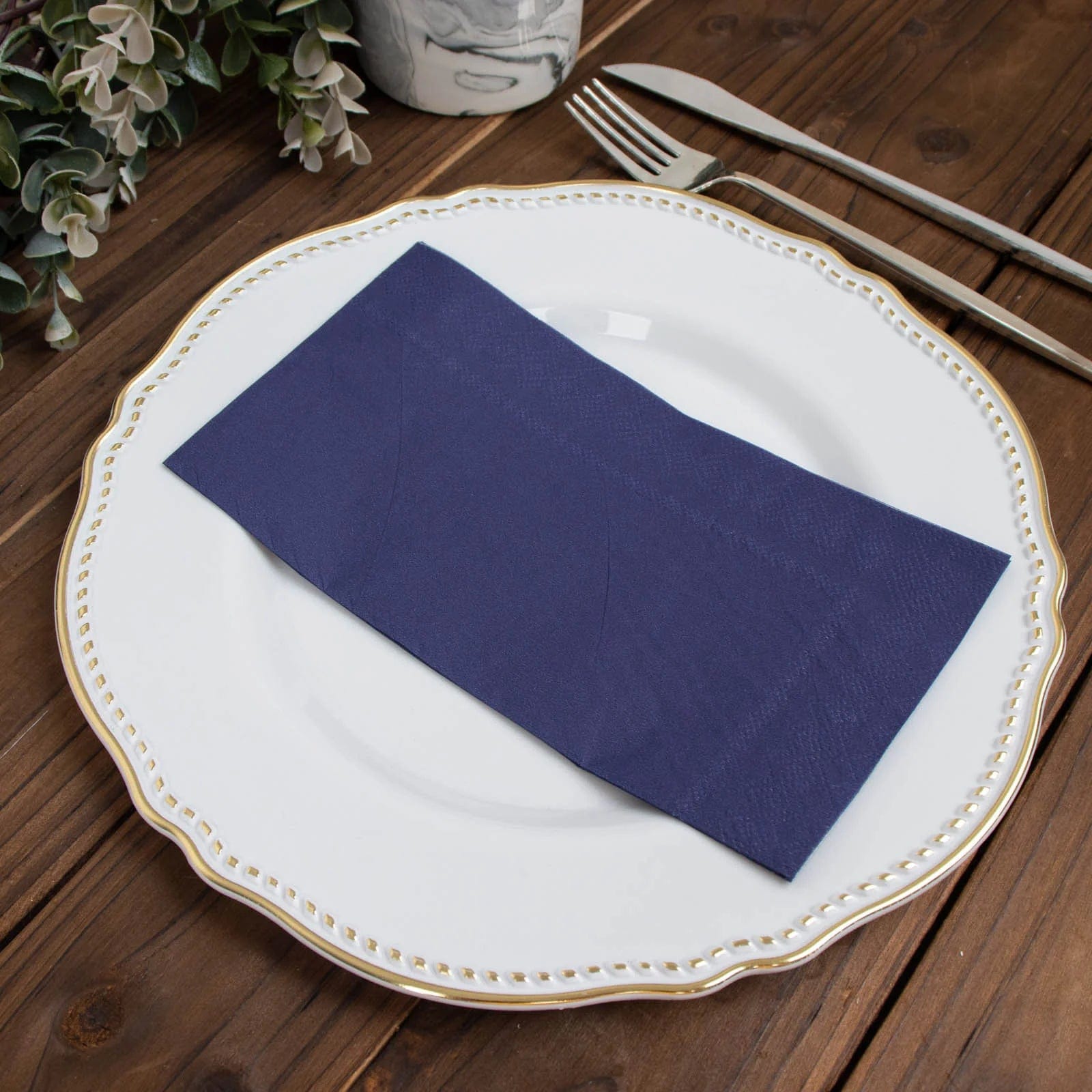 50 Plain Soft 2 Ply Dinner Table Cocktail Paper Napkins