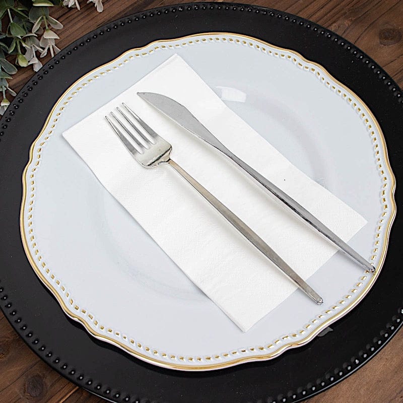 50 Plain Soft 2 Ply Dinner Table Cocktail Paper Napkins