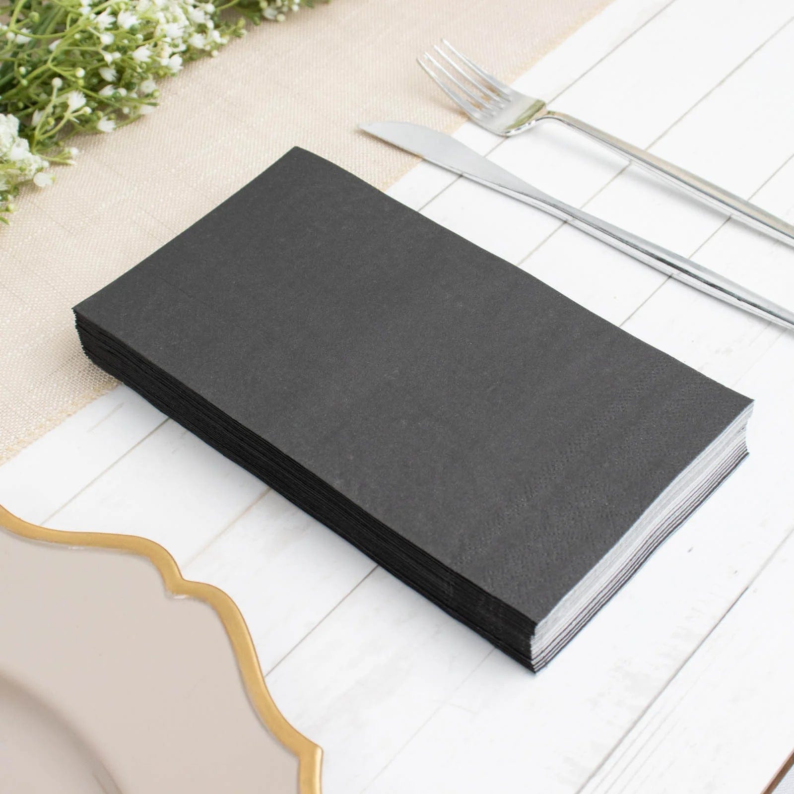 50 Plain Soft 2 Ply Dinner Table Cocktail Paper Napkins