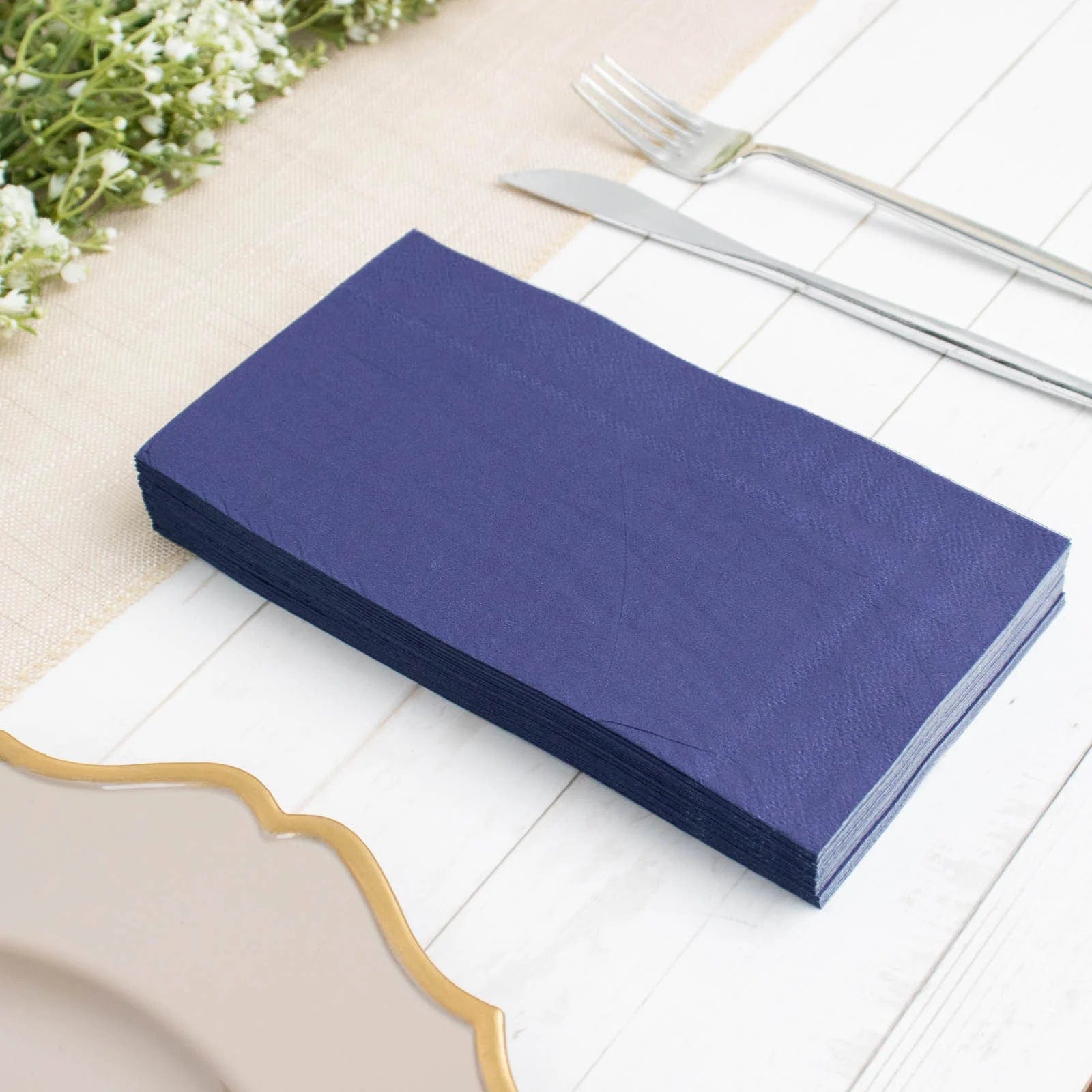 50 Plain Soft 2 Ply Dinner Table Cocktail Paper Napkins