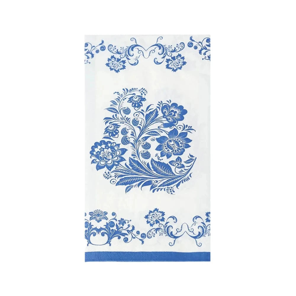 50 White Paper Dinner Napkins in French Toile Floral Pattern