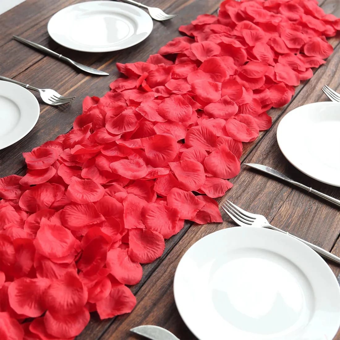 2000 Silk Rose Petals Round Artificial Flowers Table Confetti