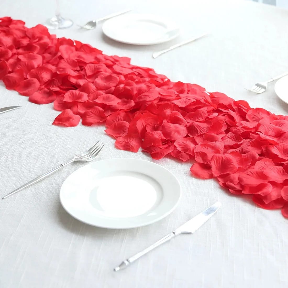 2000 Silk Rose Petals Round Artificial Flowers Table Confetti