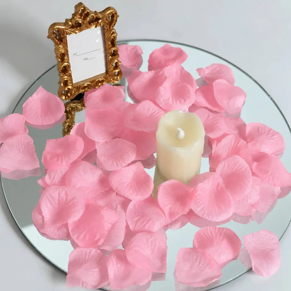 2000 Silk Rose Petals Round Artificial Flowers Table Confetti