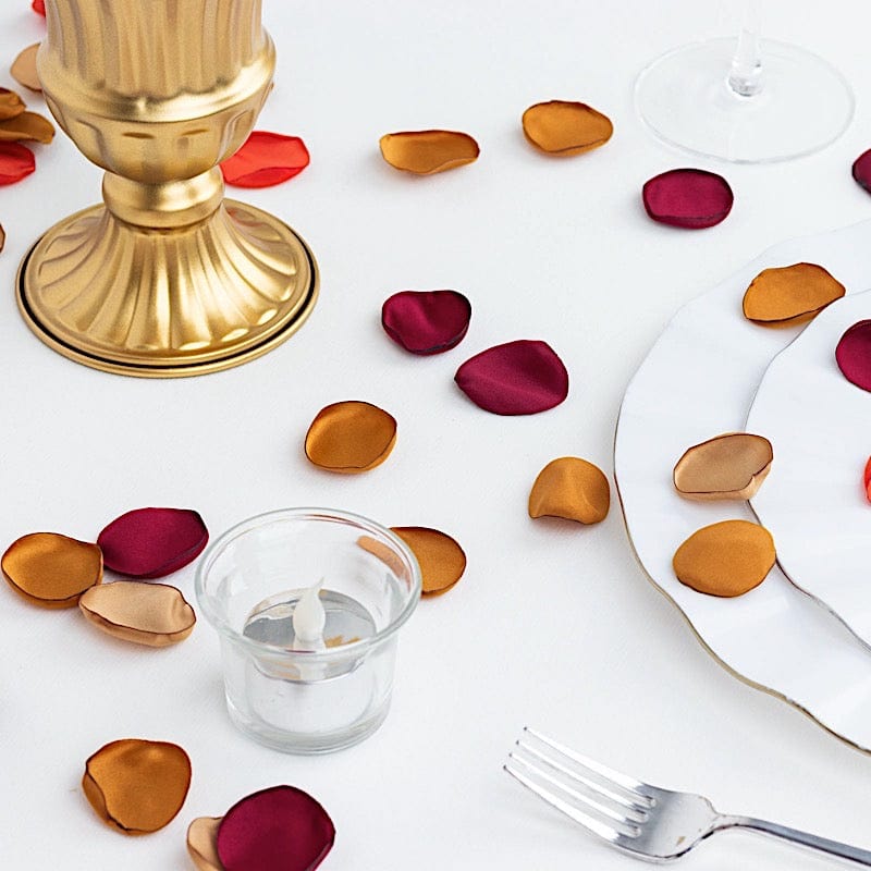 400 Matte Silk Rose Petals Round Artificial Flowers Table Confetti