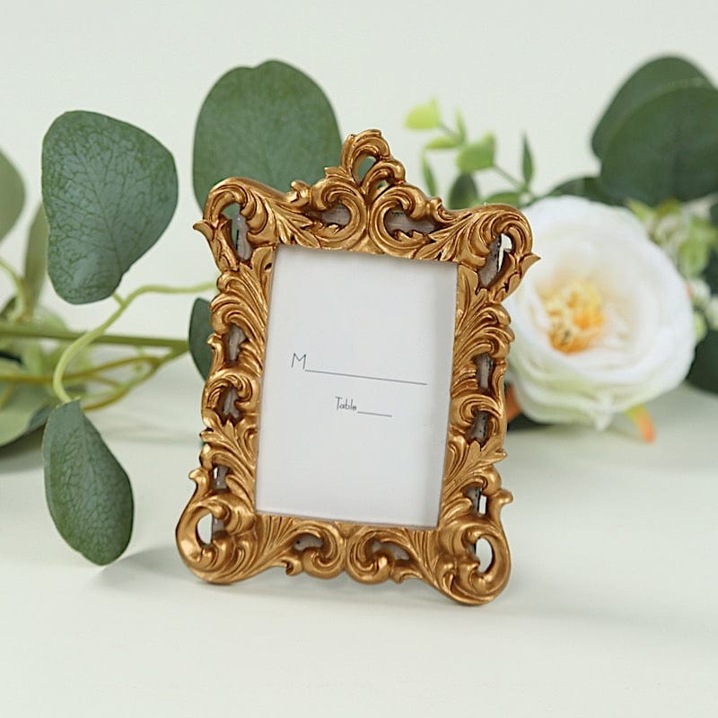 4 Gold 4 in Resin Vintage Ornate Picture Frames