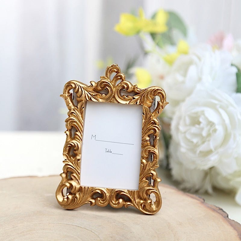 4 Gold 4 in Resin Vintage Ornate Picture Frames