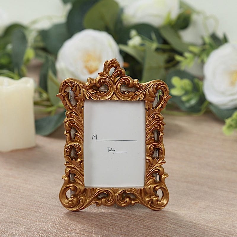 4 Gold 4 in Resin Vintage Ornate Picture Frames