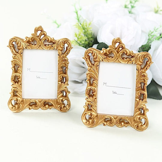 4 Gold 4 in Resin Vintage Ornate Picture Frames