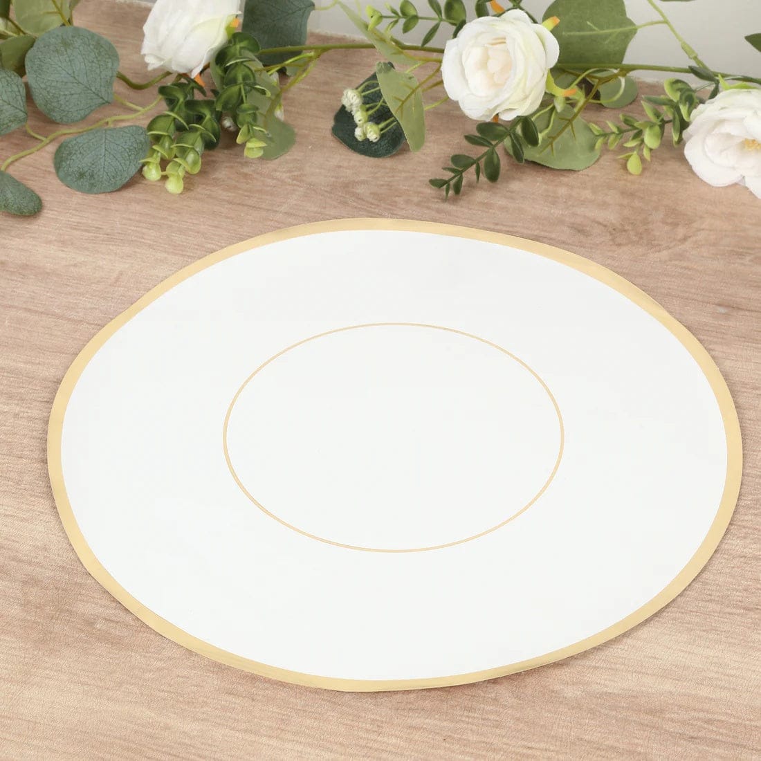 50 Disposable 13 in Round Cardboard Paper Table Placemats
