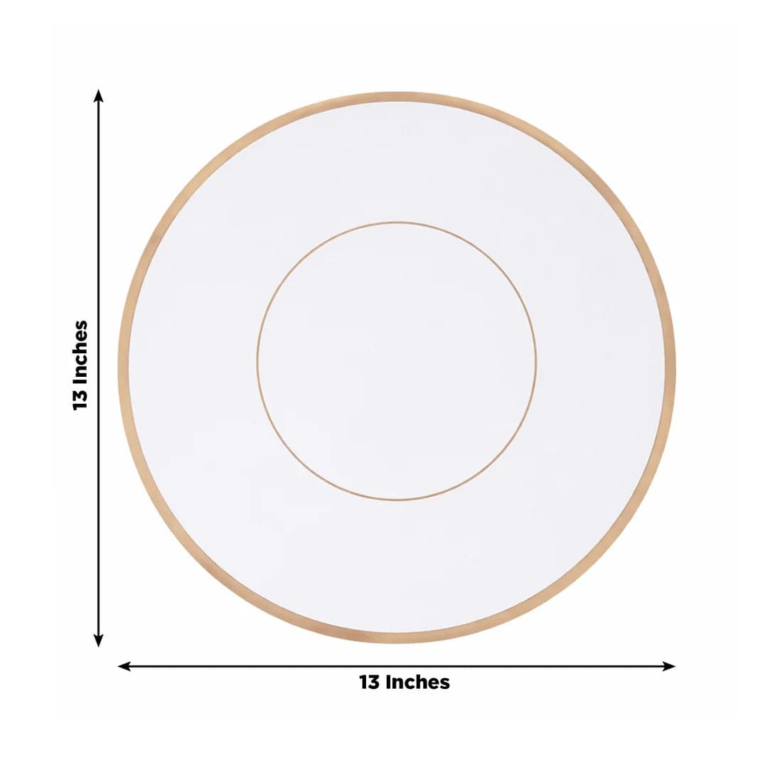 50 Disposable 13 in Round Cardboard Paper Table Placemats