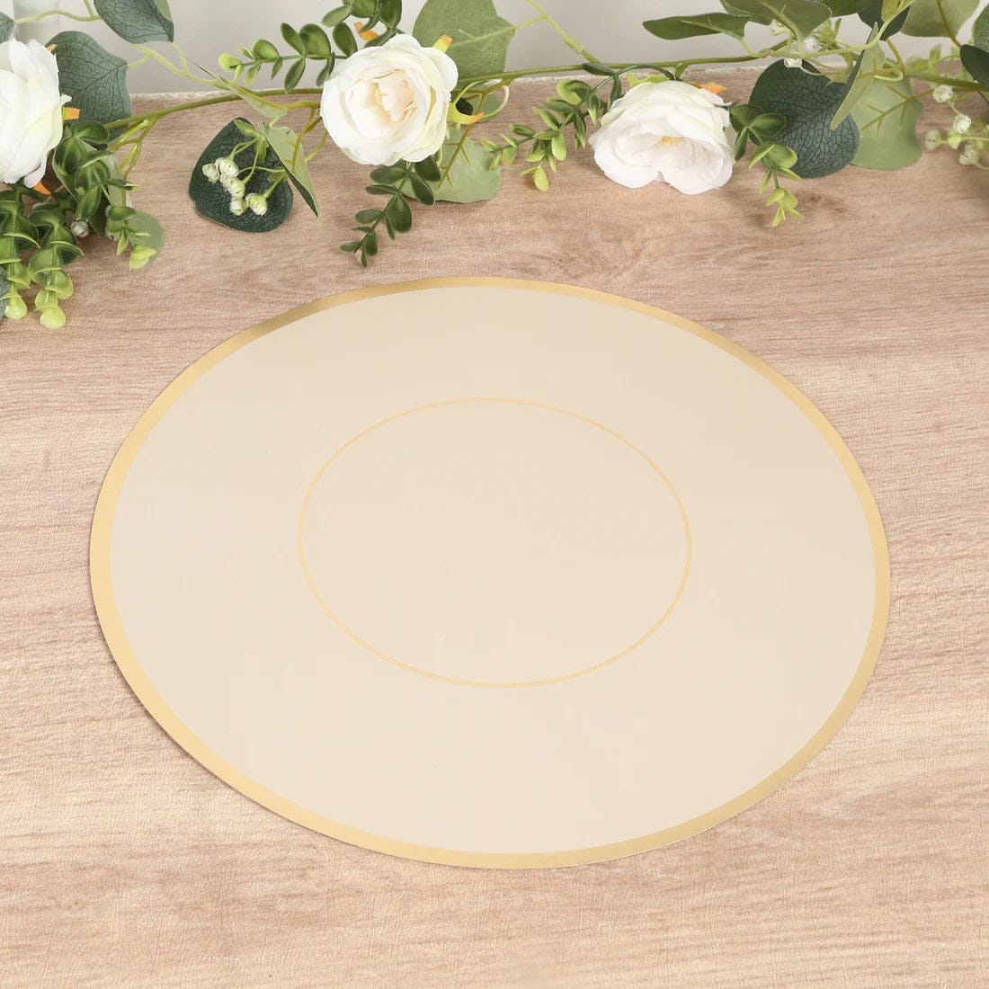 50 Disposable 13 in Round Cardboard Paper Table Placemats