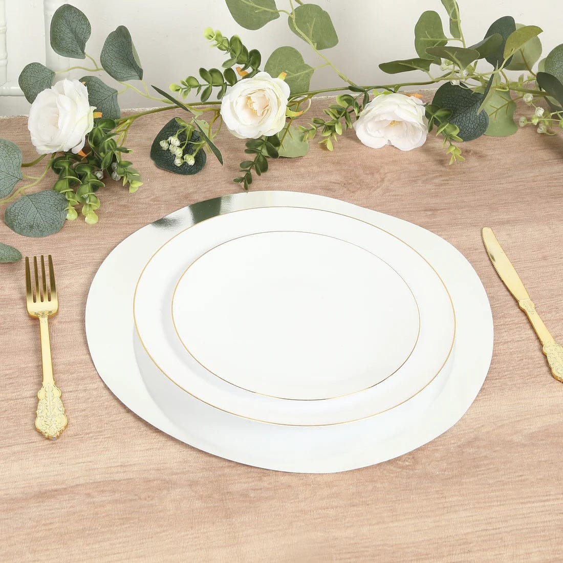 50 Disposable 13 in Round Cardboard Paper Table Placemats