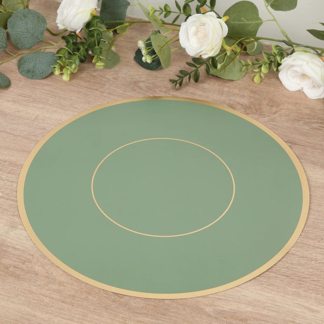 50 Disposable 13 in Round Cardboard Paper Table Placemats