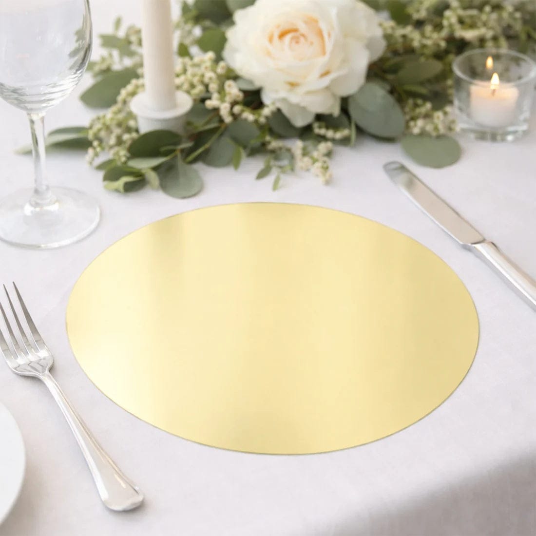 50 Disposable 13 in Round Cardboard Paper Table Placemats