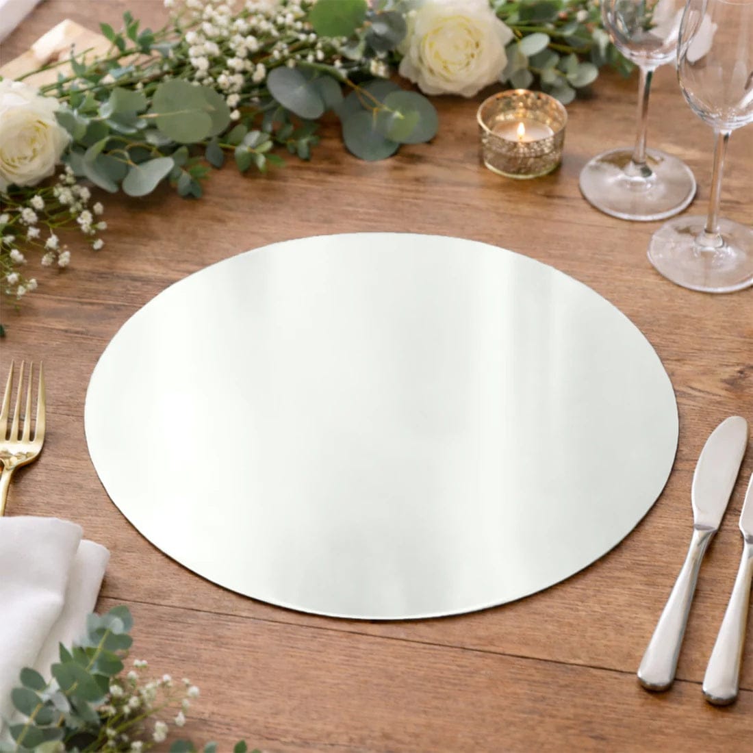 50 Disposable 13 in Round Cardboard Paper Table Placemats