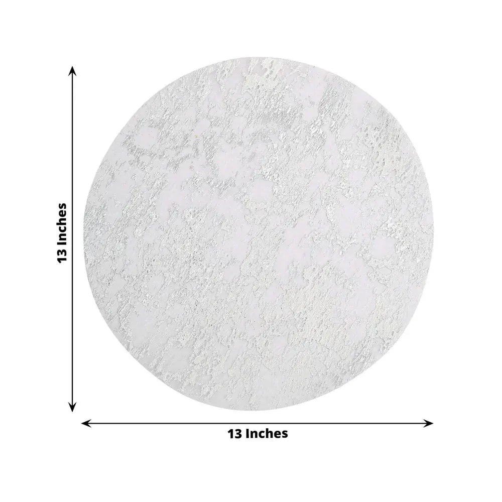 50 Metallic 13 in Round Polyester Mesh with Foil Table Placemats