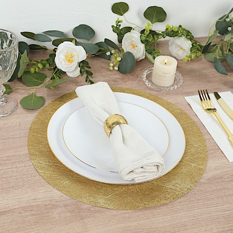 50 Non Woven 13 in Mesh Fiber Round Disposable Placemats