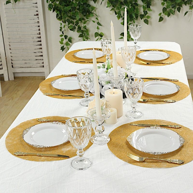50 Non Woven 13 in Mesh Fiber Round Disposable Placemats