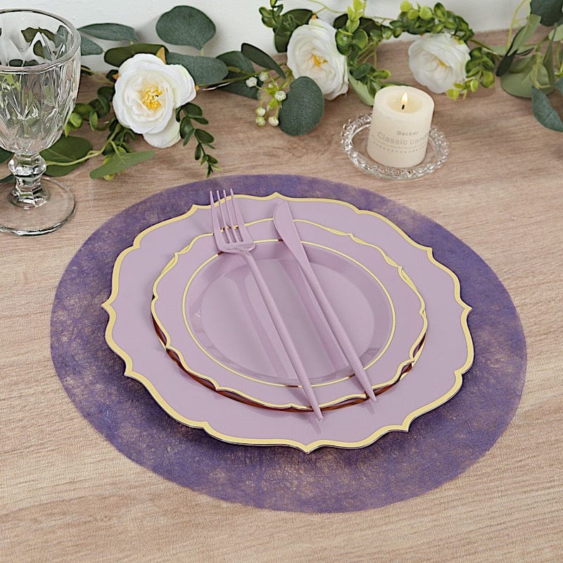 50 Non Woven 13 in Mesh Fiber Round Disposable Placemats