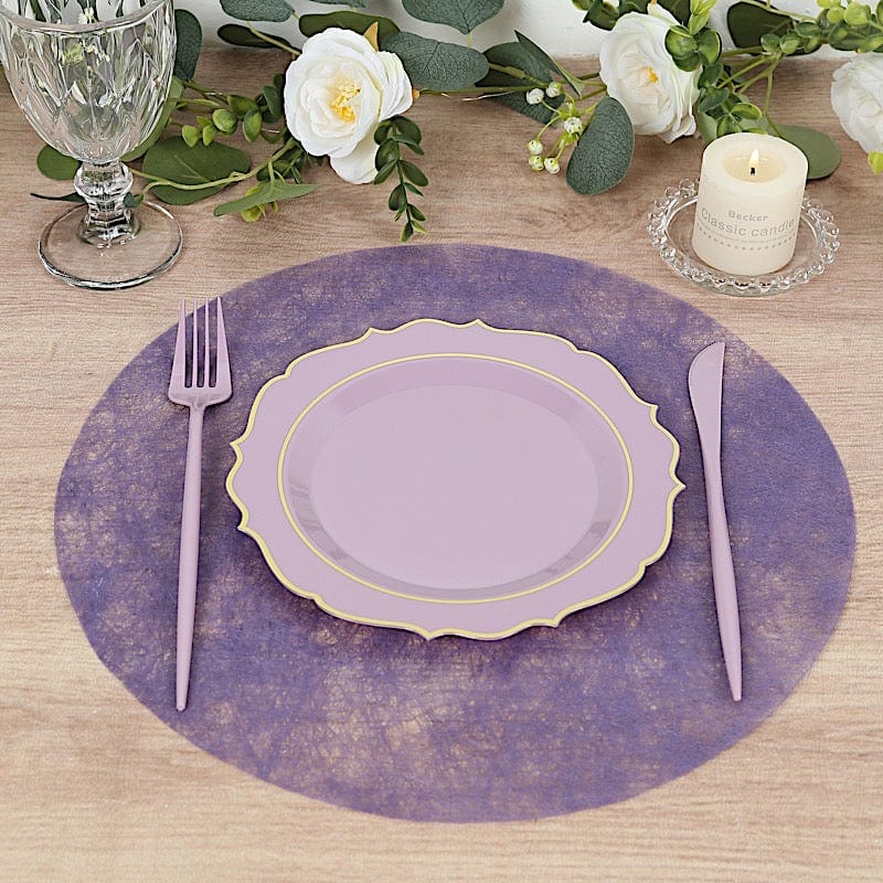50 Non Woven 13 in Mesh Fiber Round Disposable Placemats