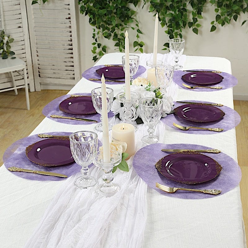 50 Non Woven 13 in Mesh Fiber Round Disposable Placemats